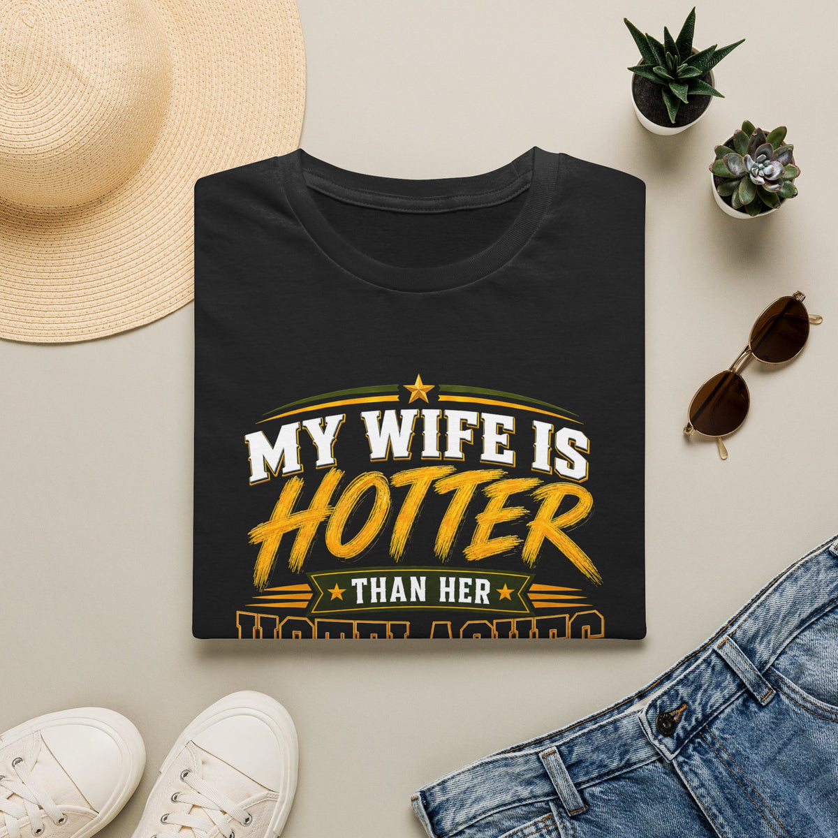 My Wife is Hotter - Men's Black T-Shirt
