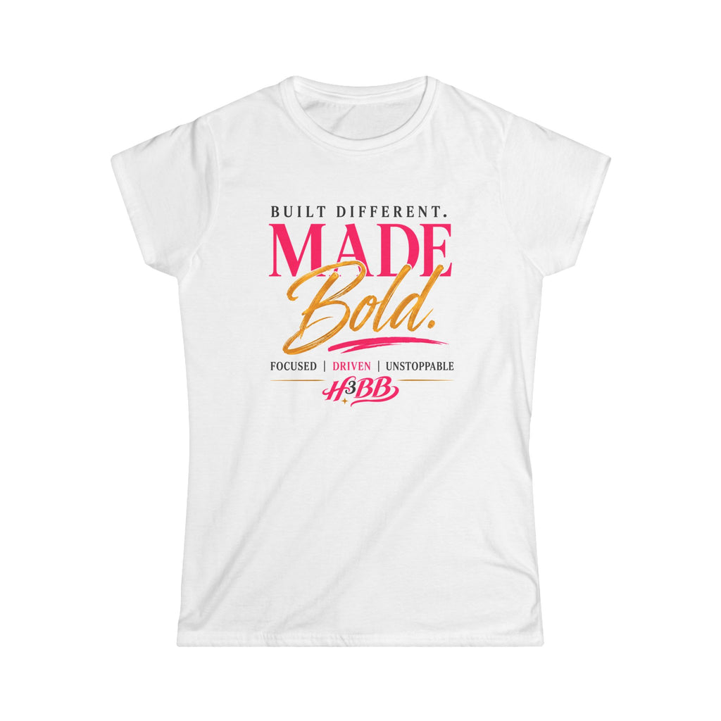 Built Different- Women's Soft Style Tee White