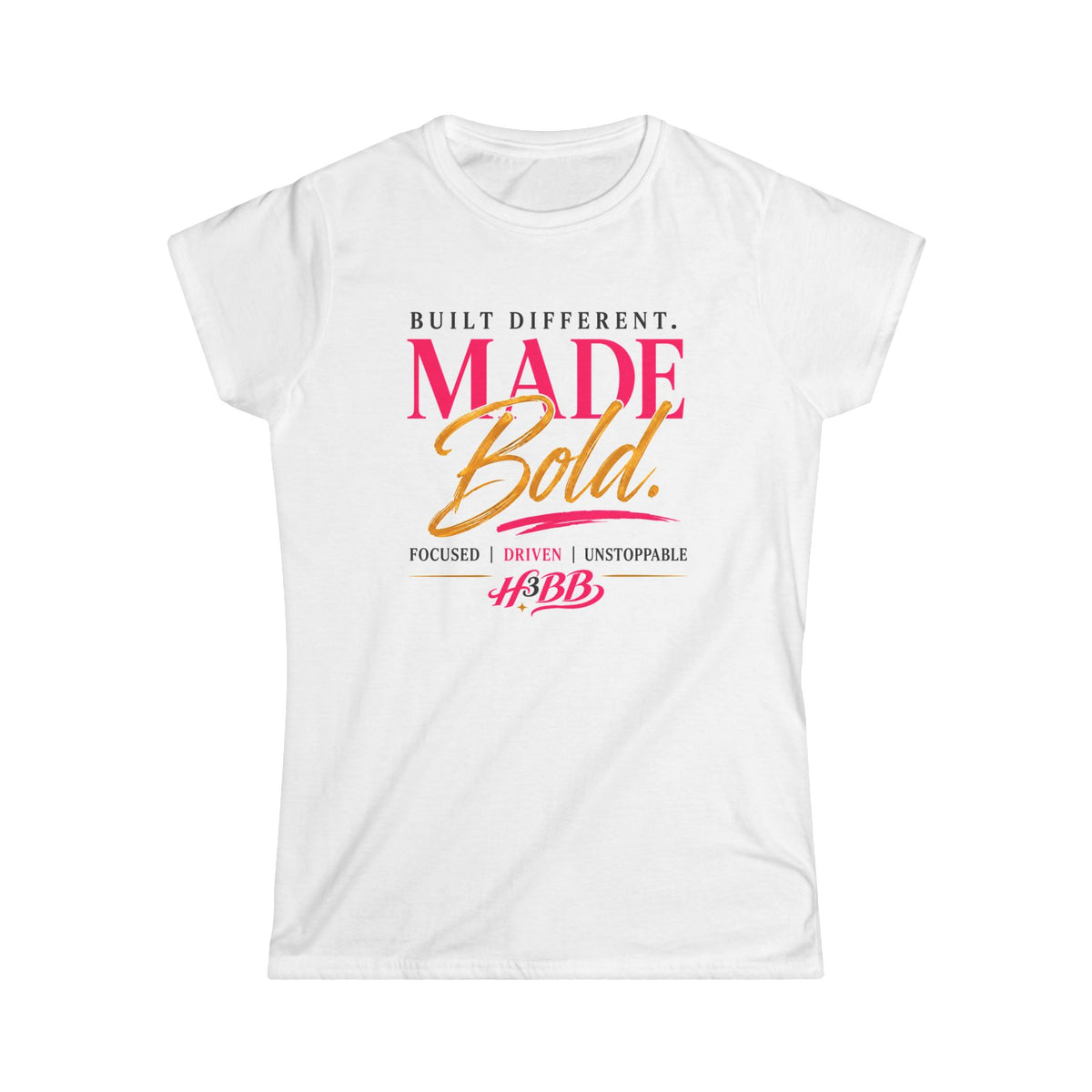 Built Different- Women's Soft Style Tee White