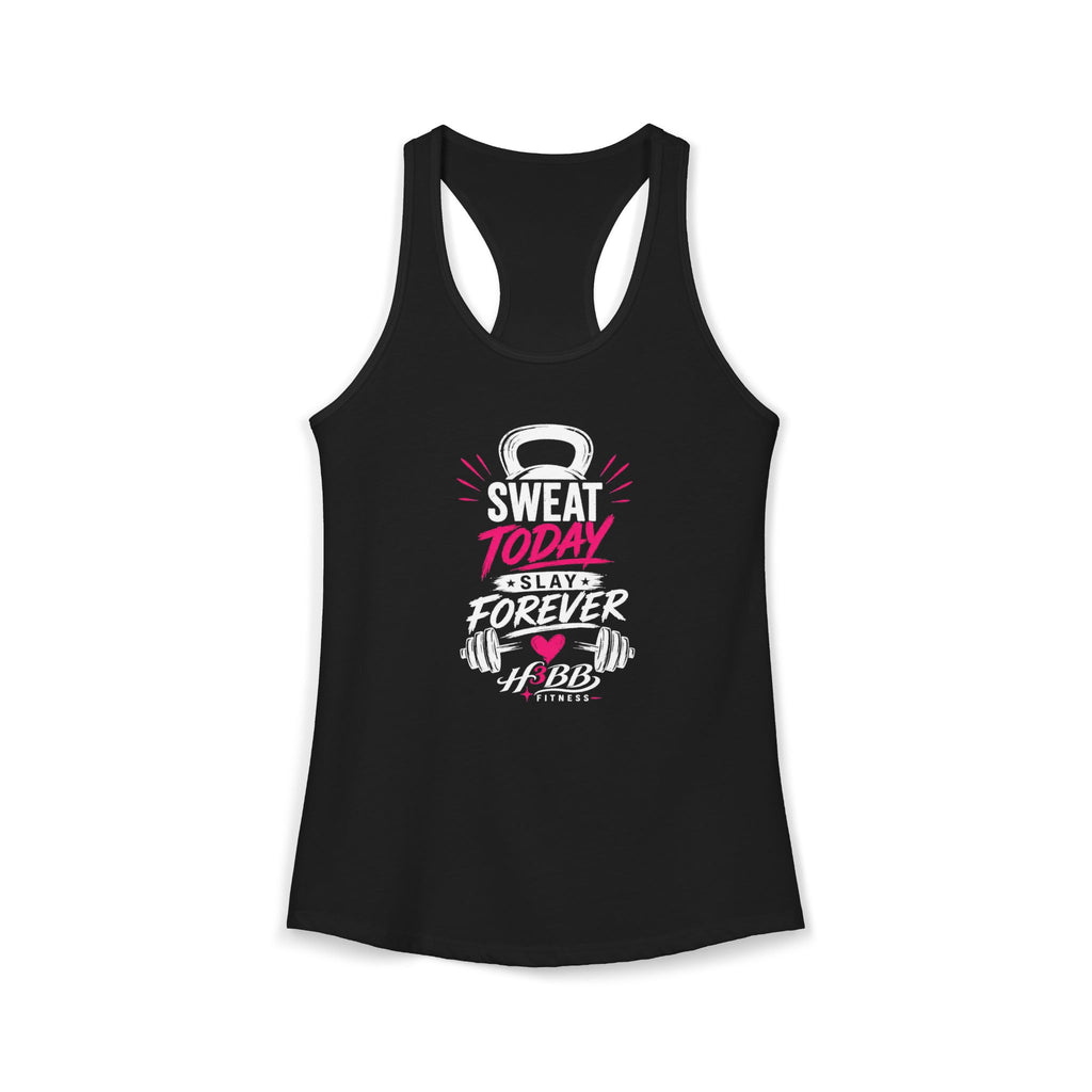 Sweat Today- Women's Racerback Tank Black