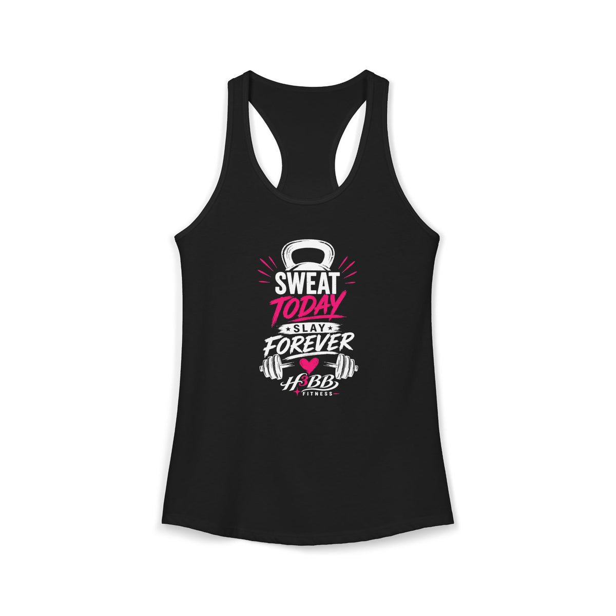 Sweat Today- Women's Racerback Tank Black