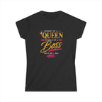 Mindset of a Queen-  Women's Soft Style Tee Black