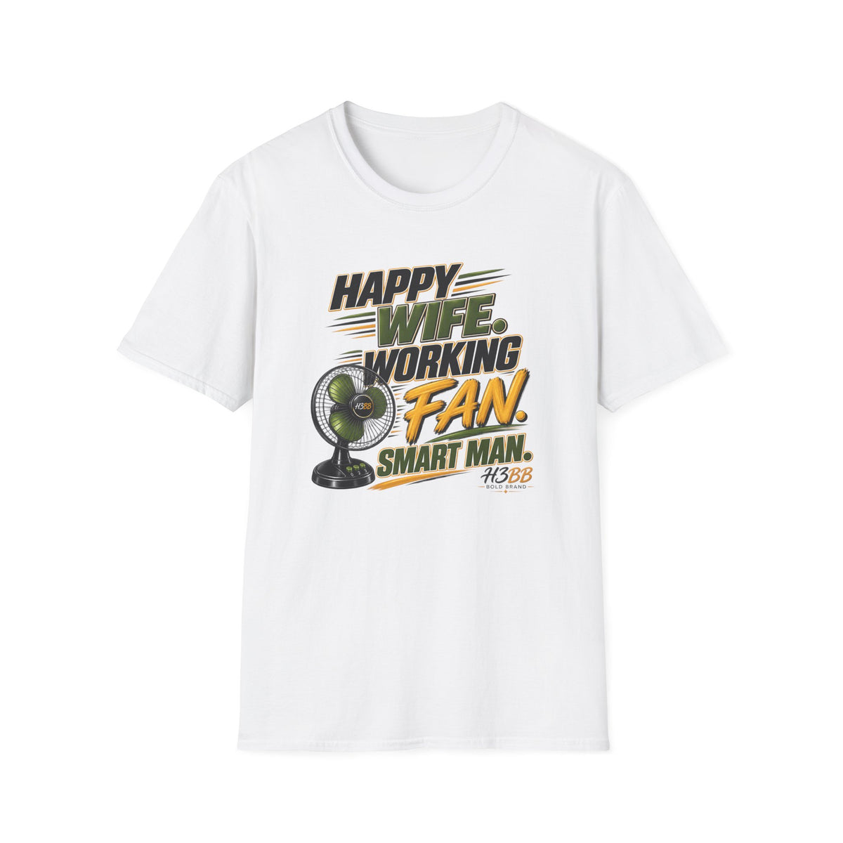Happy Wife Working Fan- Men's White T-Shirt