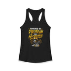 Powered By Protein and Hormones-  Women's Racerback Tank Black