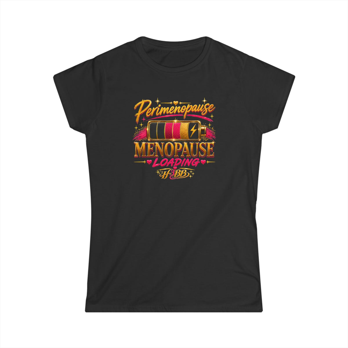 Perimenopause Women's Soft Style Tee Black