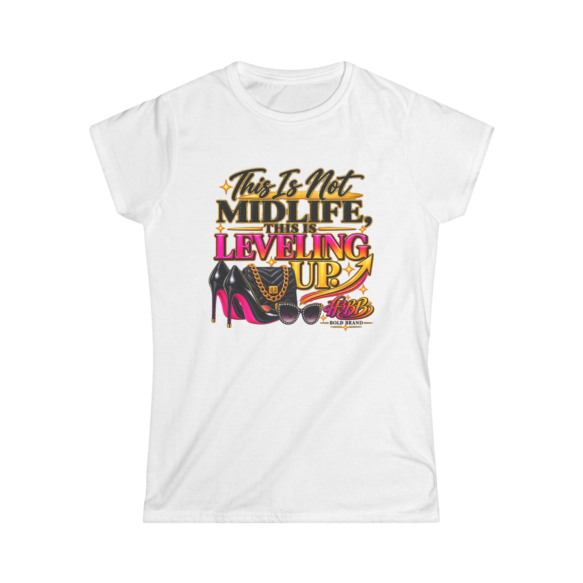 This Is Not Midlife- Women's Softstyle Tee White