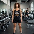 Hot Flashes Are My Cardio -Women's  Racerback Tank Black