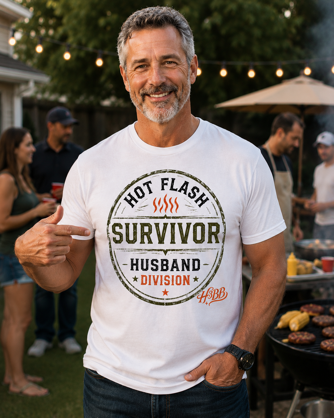 Hot Flash Survivor - Men's White T-Shirt
