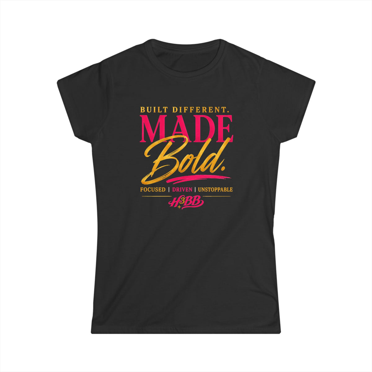Built Different- Women's Soft Style Tee Black or White